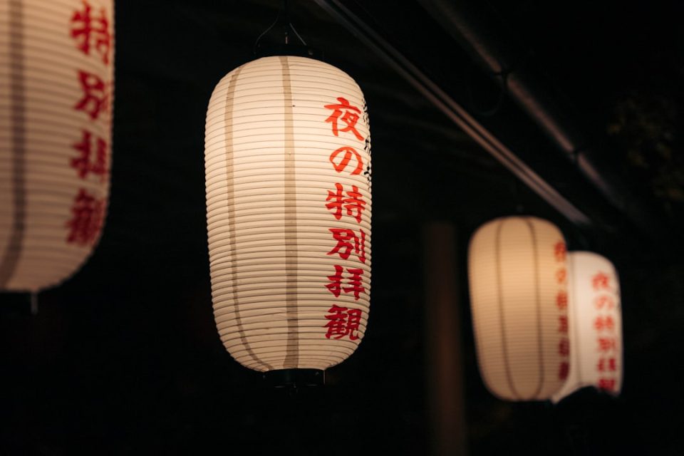 Photo Japanese pendant light