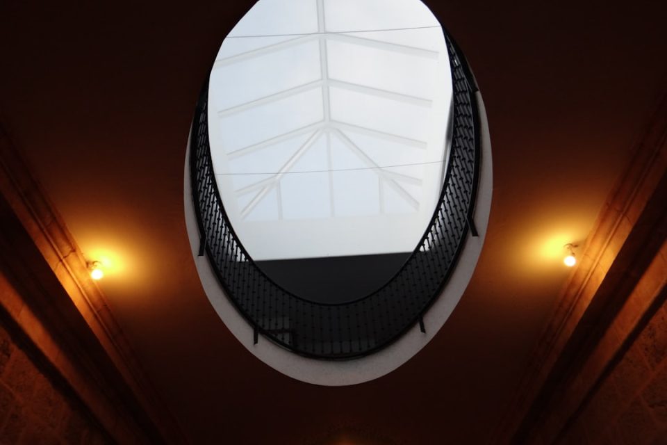 Photo hallway semi-flush mount glass light