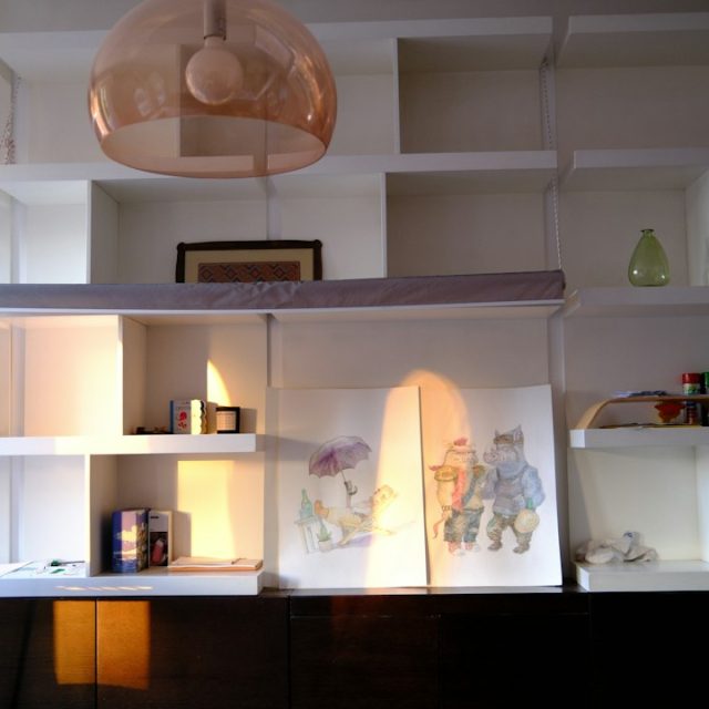 Photo tiered white ceramic cabinet lighting coffee bar